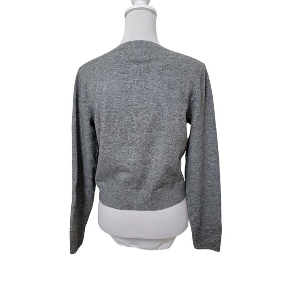 a new day Size XS Gray Button Front Long Sleeve Cardigan, Gently Used Condition - Picture 4 of 11